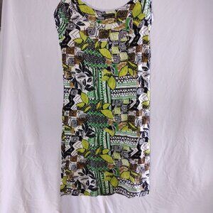 BCBGMaxAzria | Green Floral Pattern Dress | Medium | No Flaws